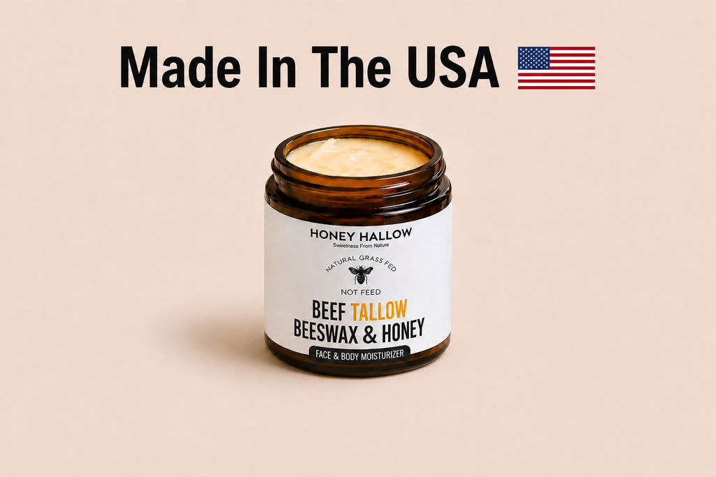 Grass-Fed Beef Tallow Beeswax & Honey Balm – 2 oz